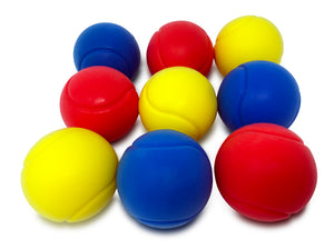 E-Deals 70mm Foam Tennis Balls - Pack of 9 Assorted Colours